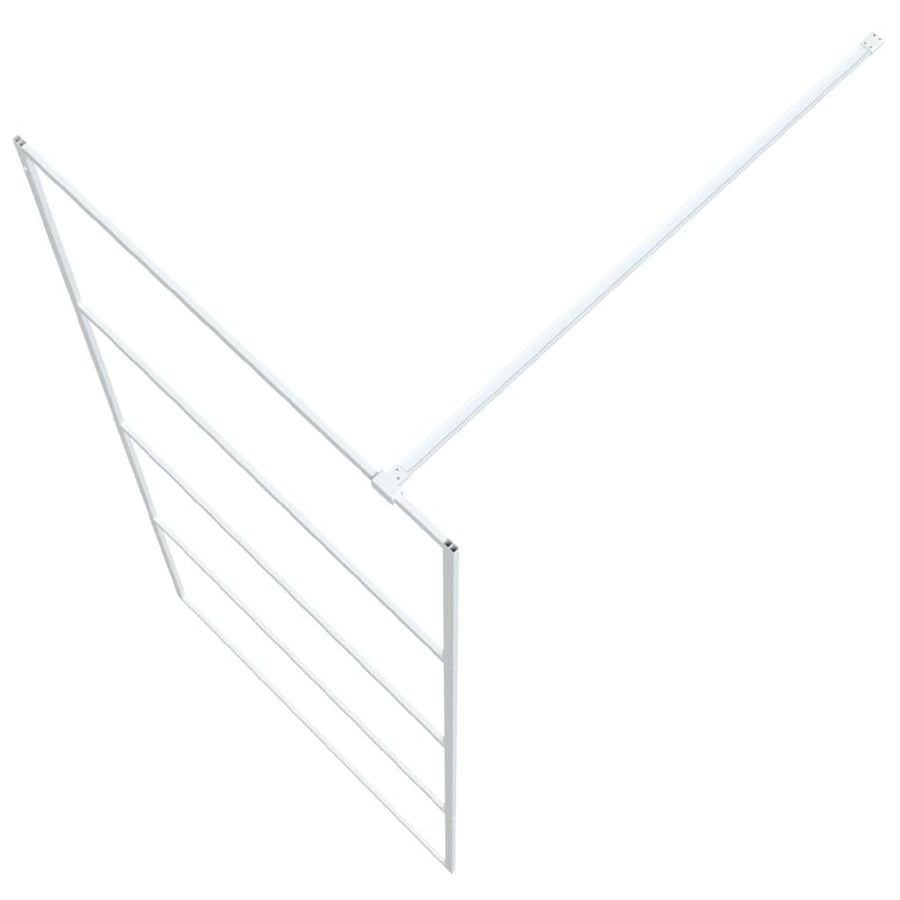 Inloopdouchewand 90x195 cm transparant ESG-glas wit 90 x 195 cm Wit