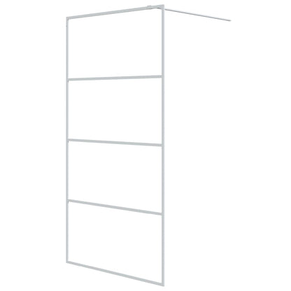 Inloopdouchewand 100x195 cm transparant ESG-glas wit 100 x 195 cm Wit