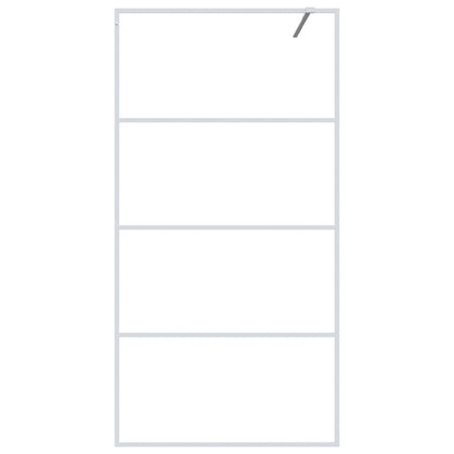 Inloopdouchewand 100x195 cm transparant ESG-glas wit 100 x 195 cm Wit