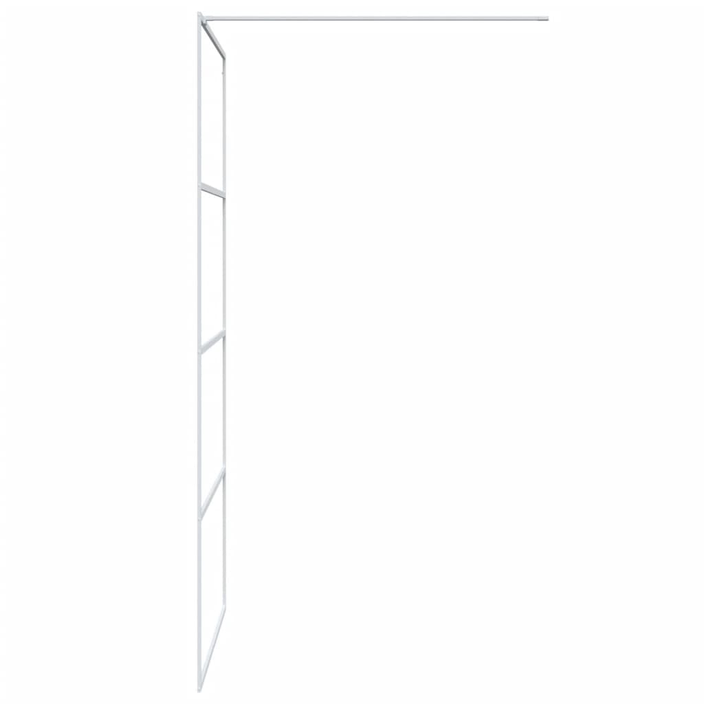 Inloopdouchewand 100x195 cm transparant ESG-glas wit 100 x 195 cm Wit