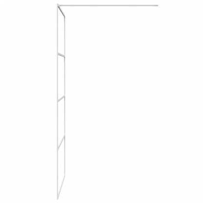 Inloopdouchewand 100x195 cm transparant ESG-glas wit 100 x 195 cm Wit