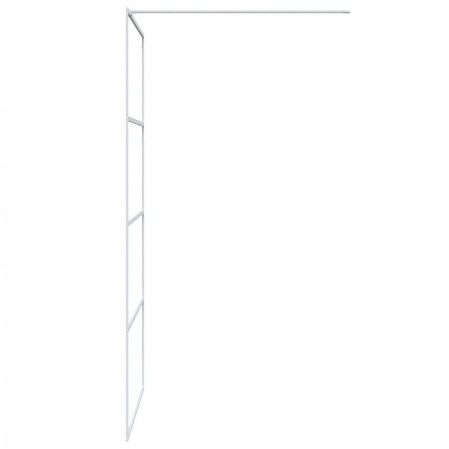 Inloopdouchewand 100x195 cm transparant ESG-glas wit 100 x 195 cm Wit