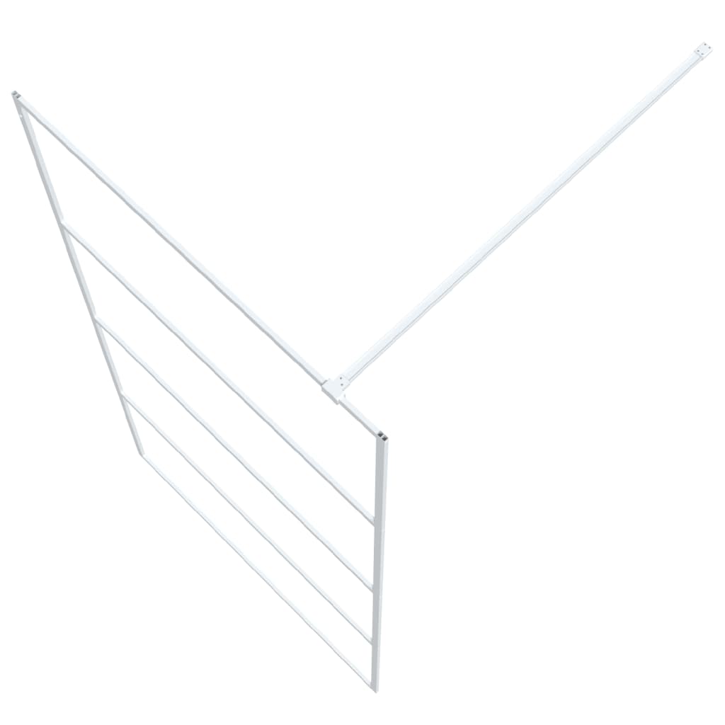 Inloopdouchewand 100x195 cm transparant ESG-glas wit 100 x 195 cm Wit