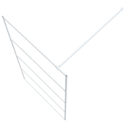 Inloopdouchewand 100x195 cm transparant ESG-glas wit 100 x 195 cm Wit