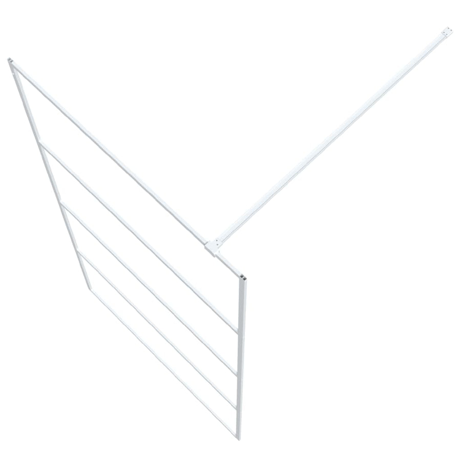 Inloopdouchewand 100x195 cm transparant ESG-glas wit 100 x 195 cm Wit