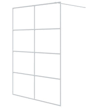 Inloopdouchewand 140x195 cm transparant ESG-glas wit 140 x 195 cm Wit Doorzichtig