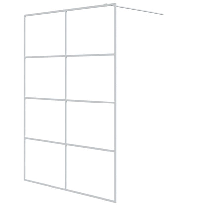 Inloopdouchewand 140x195 cm transparant ESG-glas wit 140 x 195 cm Wit Doorzichtig