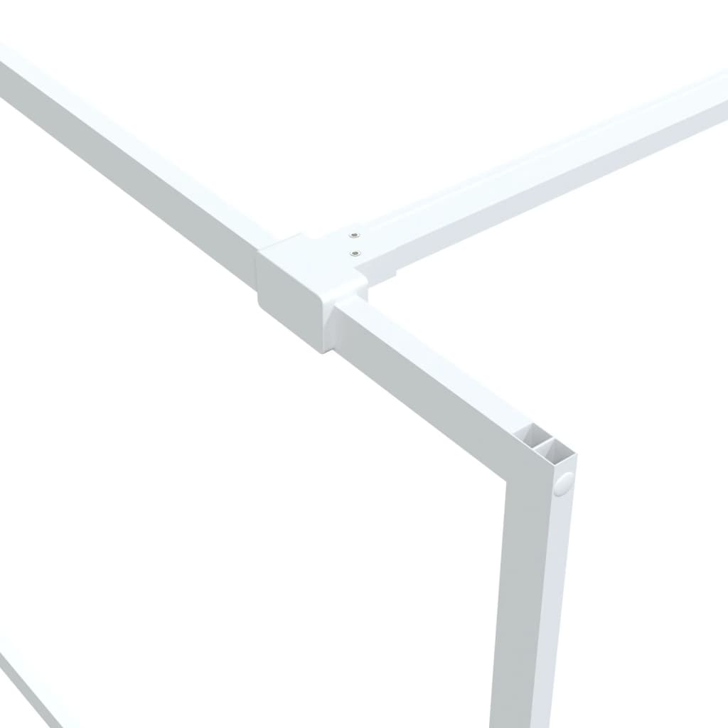 Inloopdouchewand 140x195 cm transparant ESG-glas wit 140 x 195 cm Wit Doorzichtig