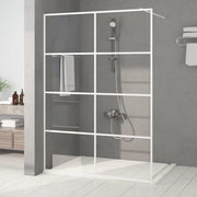 Inloopdouchewand 140x195 cm wit ESG-glas