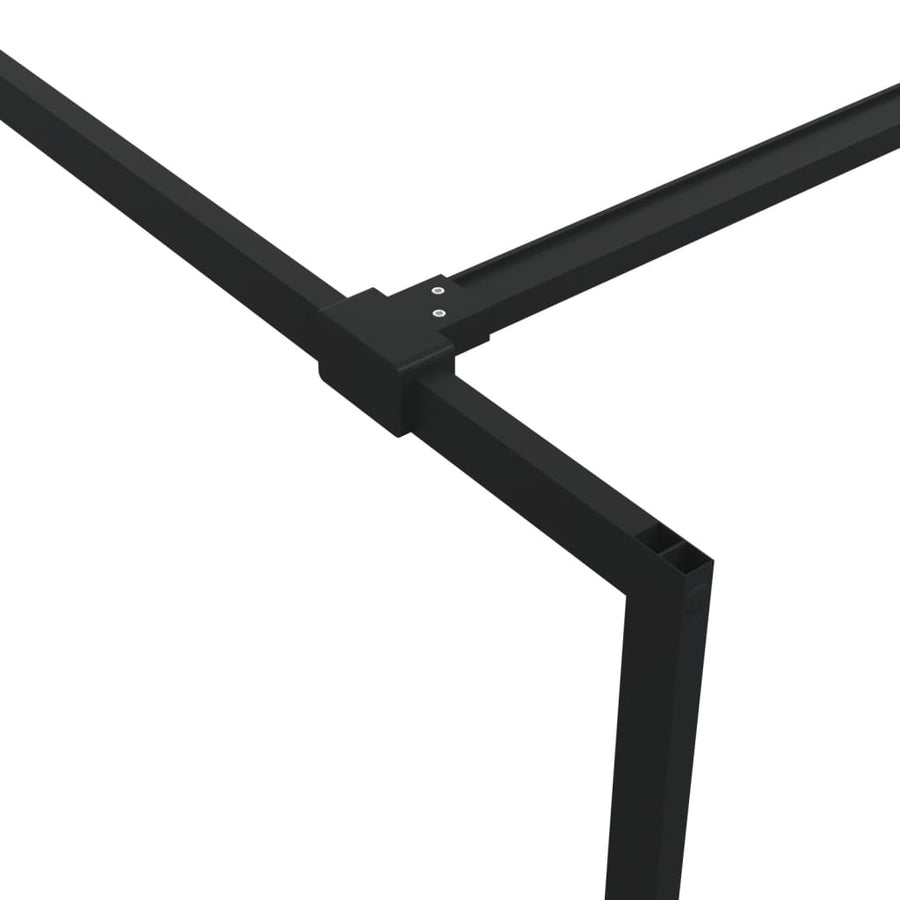 Inloopdouchewand 80x195 cm transparant ESG-glas zwart 80 x 195 cm Zwart Gestreept