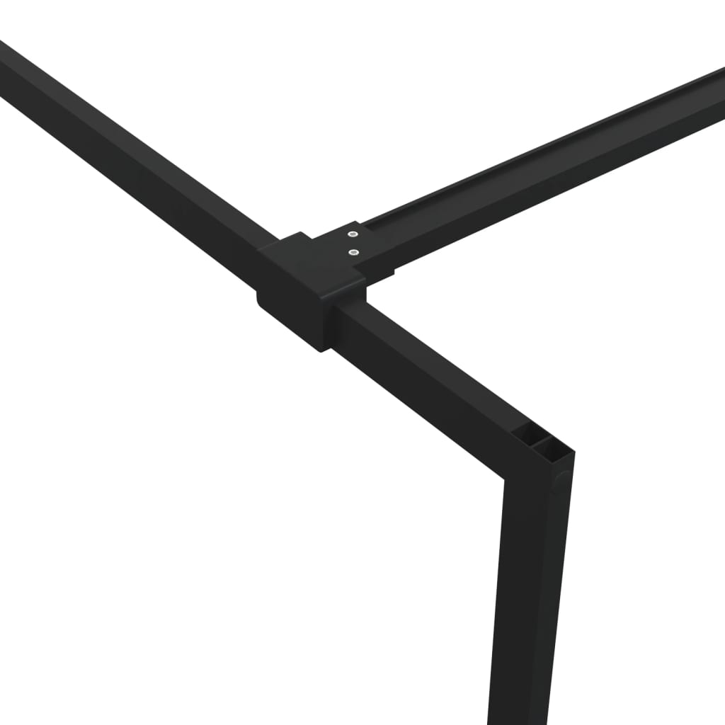 Inloopdouchewand 115x195 cm transparant ESG-glas zwart 115 x 195 cm Zwart