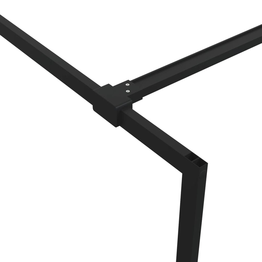 Inloopdouchewand 115x195 cm transparant ESG-glas zwart 115 x 195 cm Zwart