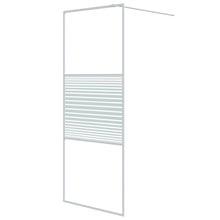 Inloopdouchewand 80x195 cm transparant ESG-glas wit 80 x 195 cm Wit Gestreept