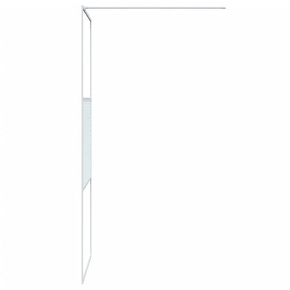 Inloopdouchewand 80x195 cm transparant ESG-glas wit 80 x 195 cm Wit Gestreept