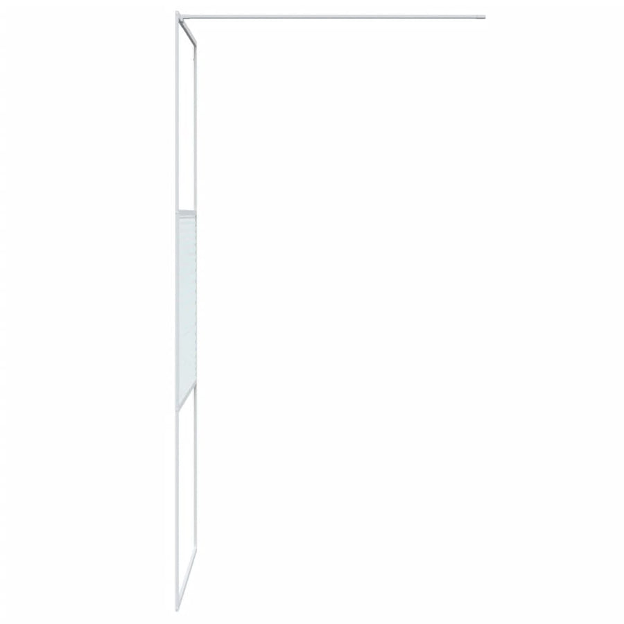 Inloopdouchewand 80x195 cm transparant ESG-glas wit 80 x 195 cm Wit Gestreept