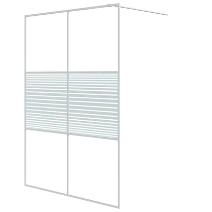 Inloopdouchewand 140x195 cm transparant ESG-glas wit 140 x 195 cm Wit