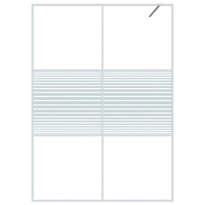 Inloopdouchewand 140x195 cm transparant ESG-glas wit 140 x 195 cm Wit