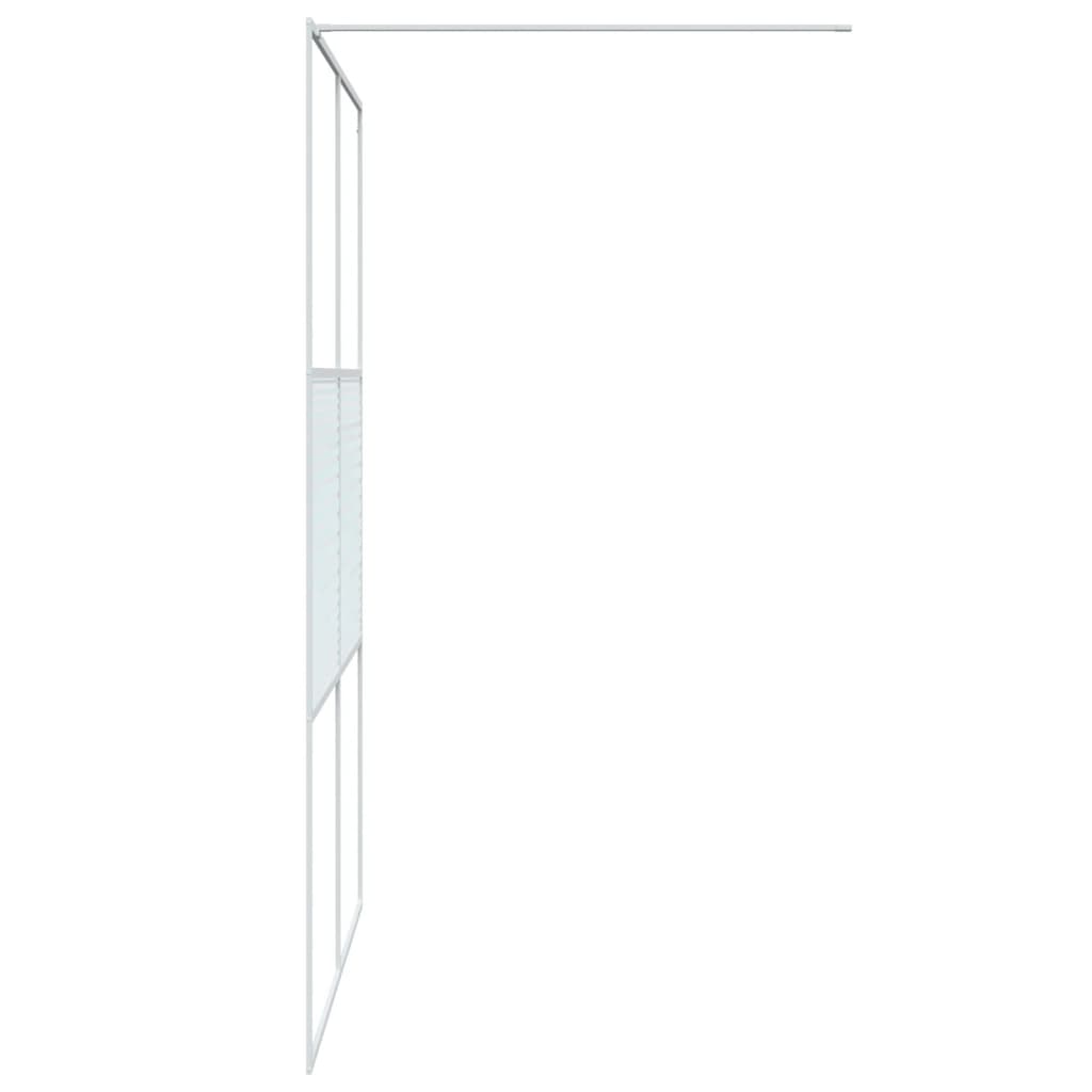 Inloopdouchewand 140x195 cm transparant ESG-glas wit 140 x 195 cm Wit