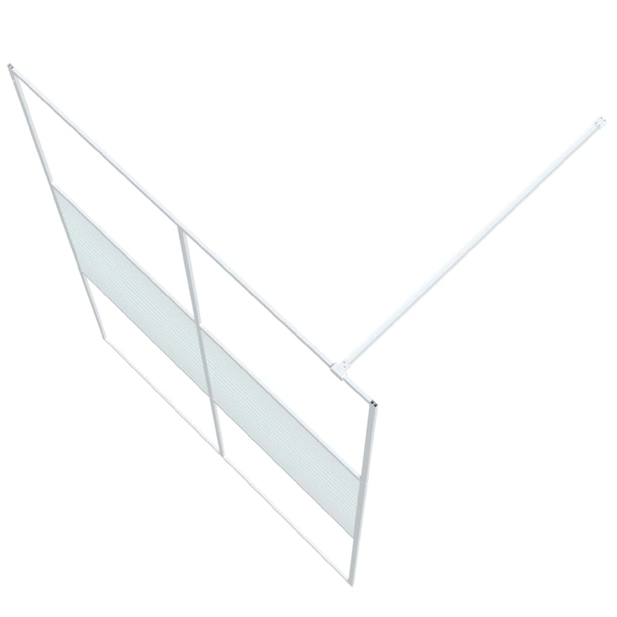 Inloopdouchewand 140x195 cm transparant ESG-glas wit 140 x 195 cm Wit