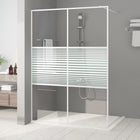 Inloopdouchewand 140x195 cm transparant ESG-glas wit 140 x 195 cm Wit