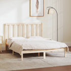 Bed frame without mattress solid pine wood 135x190 cm