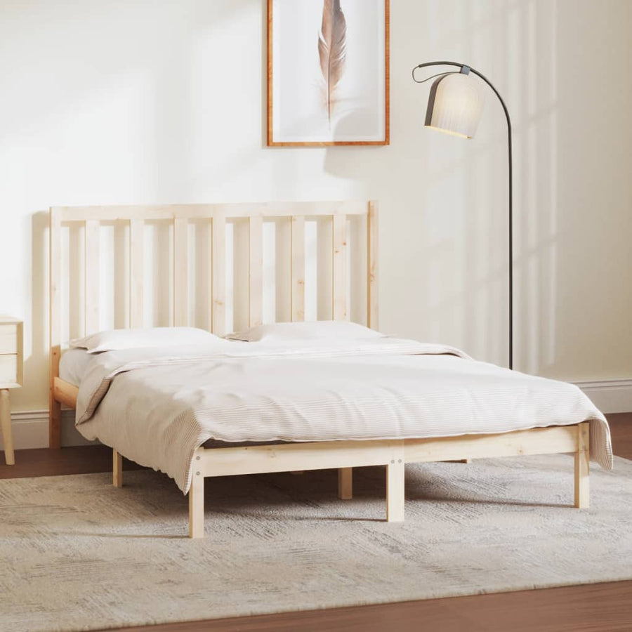 Bedframe massief grenenhout 135x190 cm Double 135 x 190 cm Naturel
