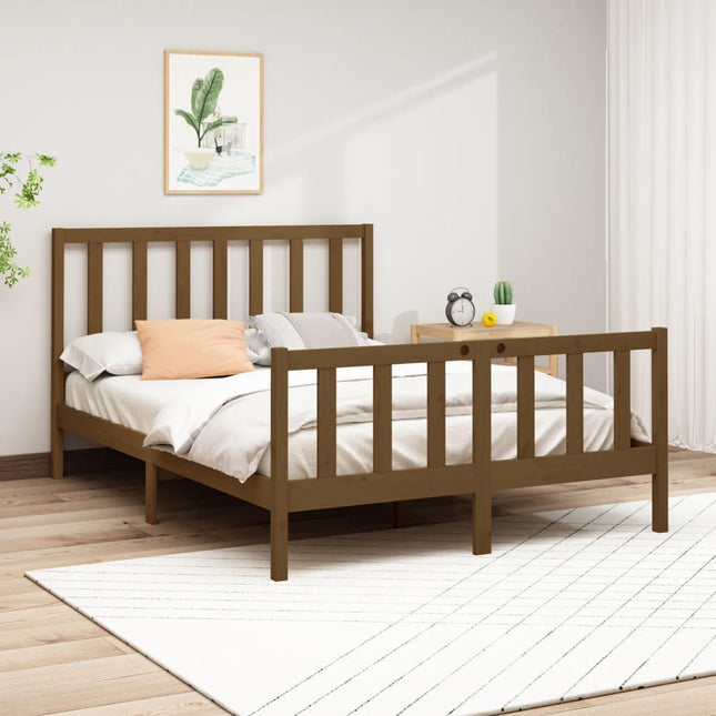 Bedframe Massief Grenenhout 160 x 200 cm Honingbruin