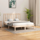 Bedframe Massief Hout 160 x 200 cm Naturel