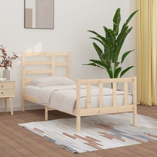 Bedframe Massief Grenenhout 100 x 200 cm Naturel