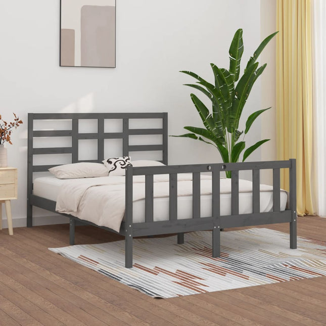 Bedframe Massief Grenenhout 160 x 200 cm Grijs