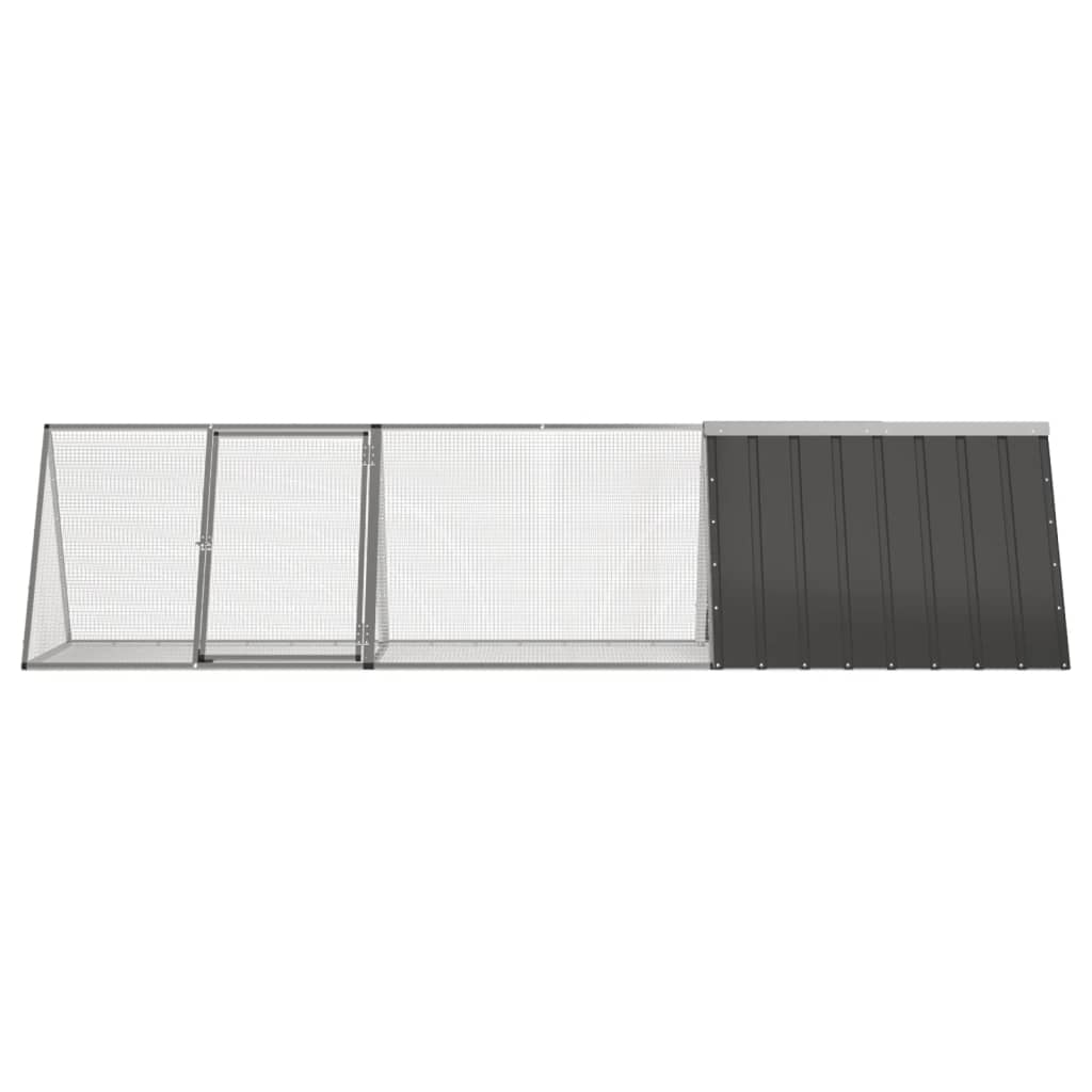 Konijnenhok 302,5x80,5x71 cm gegalvaniseerd staal antraciet