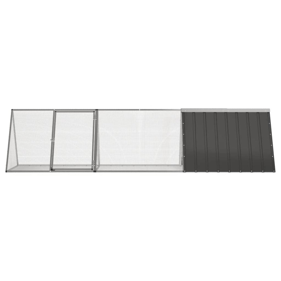 Konijnenhok 302,5x80,5x71 cm gegalvaniseerd staal antraciet