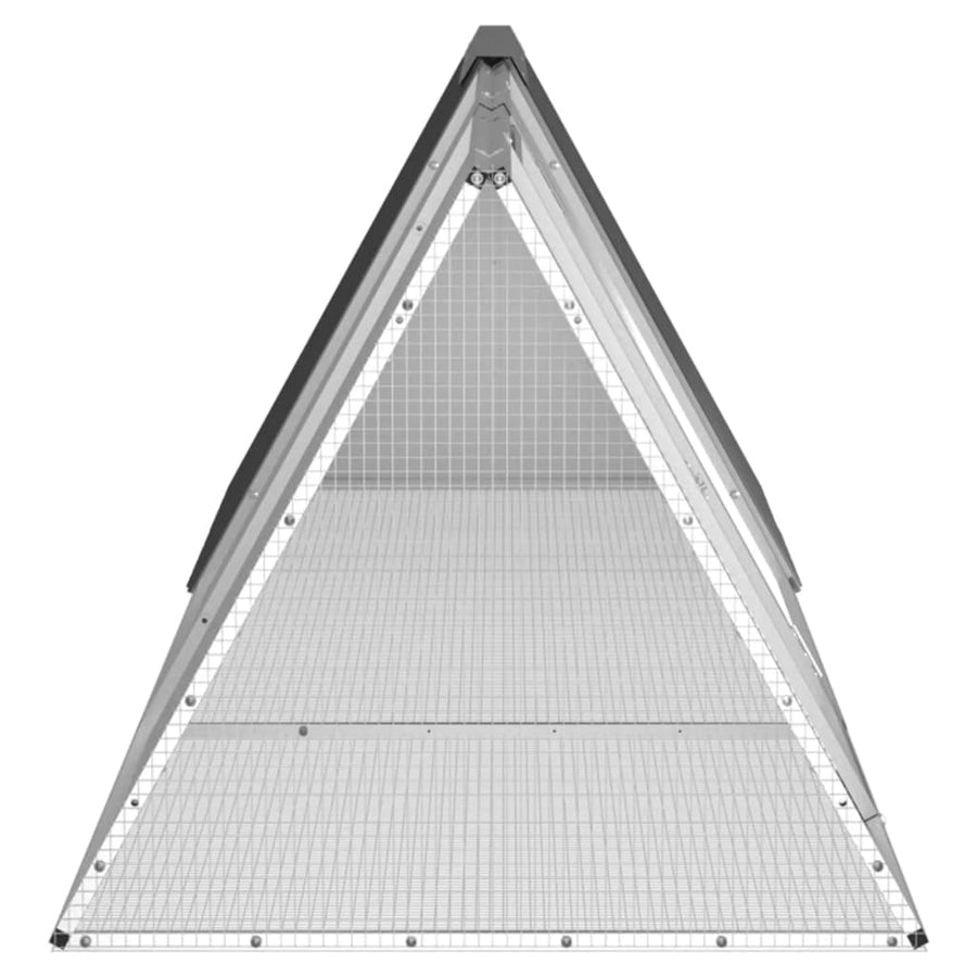 Konijnenhok 302,5x80,5x71 cm gegalvaniseerd staal antraciet