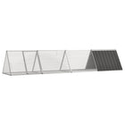 Rabbit Hutch 403.5x80.5x71 cm Galvanized Steel Anthracite