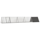 Rabbit hutch 504.5x80.5x71 cm galvanised steel anthracite