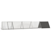 Konijnenhok 504,5x80,5x71 cm staal antraciet