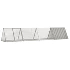 Rabbit hutch 403.5x80.5x71 cm galvanized steel grey