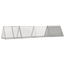 Konijnenhok 403,5x80,5x71 cm gegalvaniseerd staal grijs