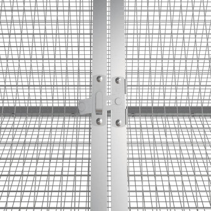 Konijnenhok 403,5x80,5x71 cm gegalvaniseerd staal grijs