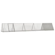 Konijnenhok 504,5x80,5x71 cm gegalvaniseerd staal grijs