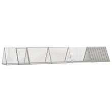 Konijnenhok 504,5x80,5x71 cm gegalvaniseerd staal grijs