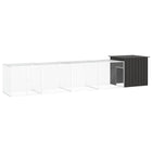 Kippenhok 500x91x100 cm gegalvaniseerd staal antraciet