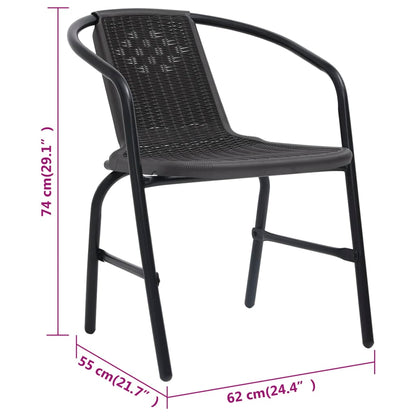Tuinstoelen 110 Kg Kunststof Rattan En Staal 8