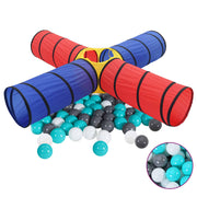 Kinderspeeltunnel met ballen 250 stuks 250x250x48 cm