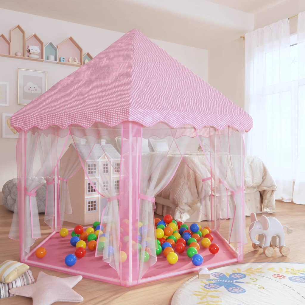 Prinsessenspeeltent Met 250 Ballen 33X40 Cm Roze Multikleur
