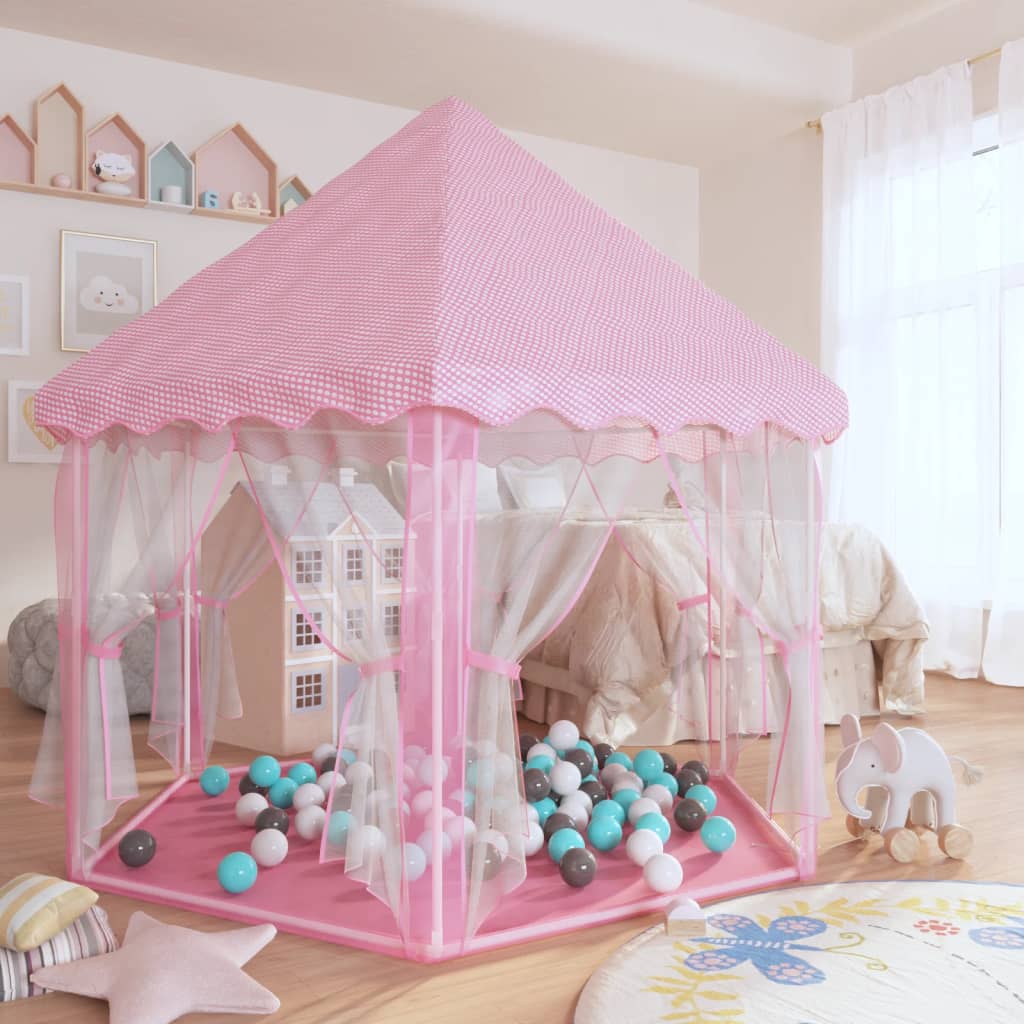 Prinsessenspeeltent Met 250 Ballen 33X40 Cm Roze Meerkleurig 1