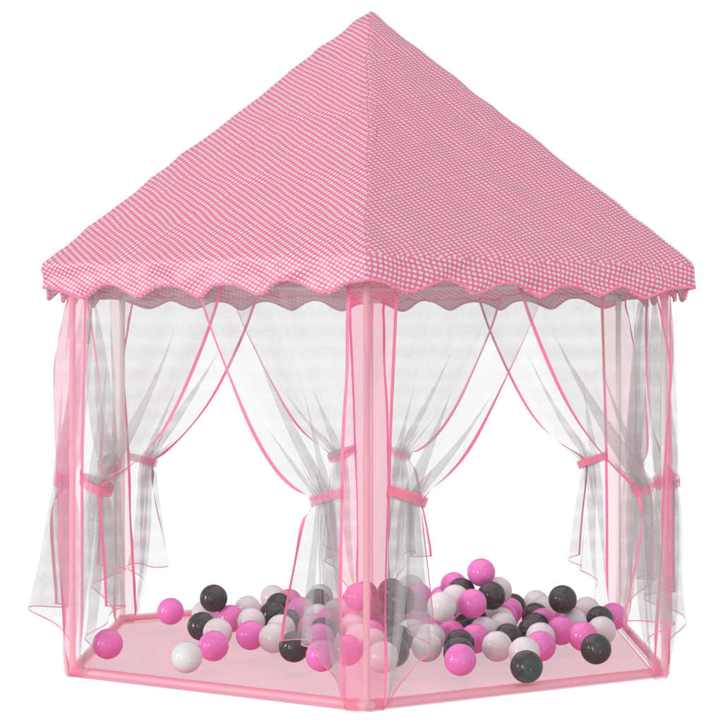 Prinsessenspeeltent Met 250 Ballen 33X40 Cm Roze Meerkleurig 2