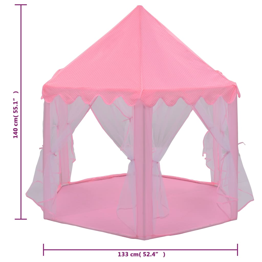 Prinsessenspeeltent Met 250 Ballen 33X40 Cm Roze Meerkleurig 2