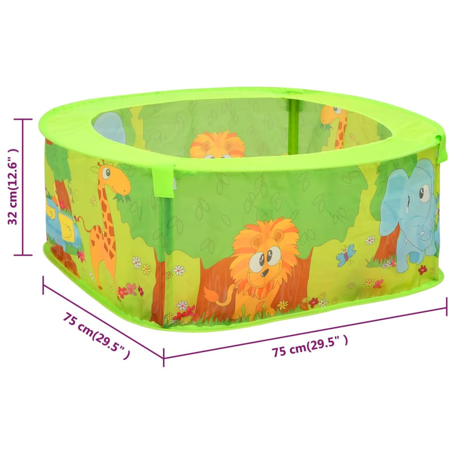 Ballenbak Voor Kinderen Met 300 Ballen 75X75X32 Cm Multikleur