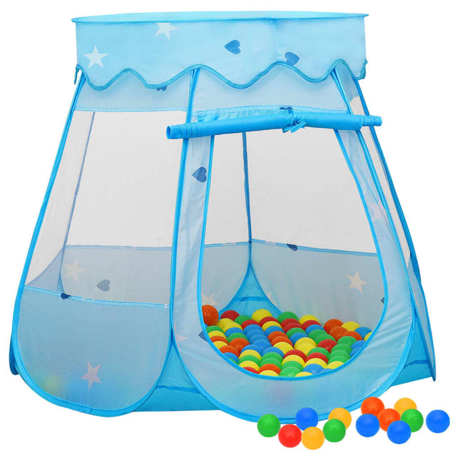 Kinderspeeltent Met 250 Ballen 02X02X82 Cm Blauw Multikleur